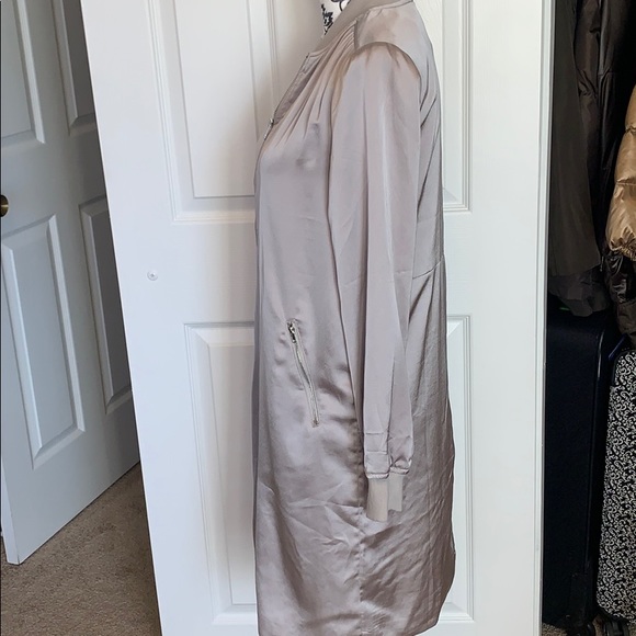 J.O.A. Satin Longline Bomber Jacket - Picture 8 of 16